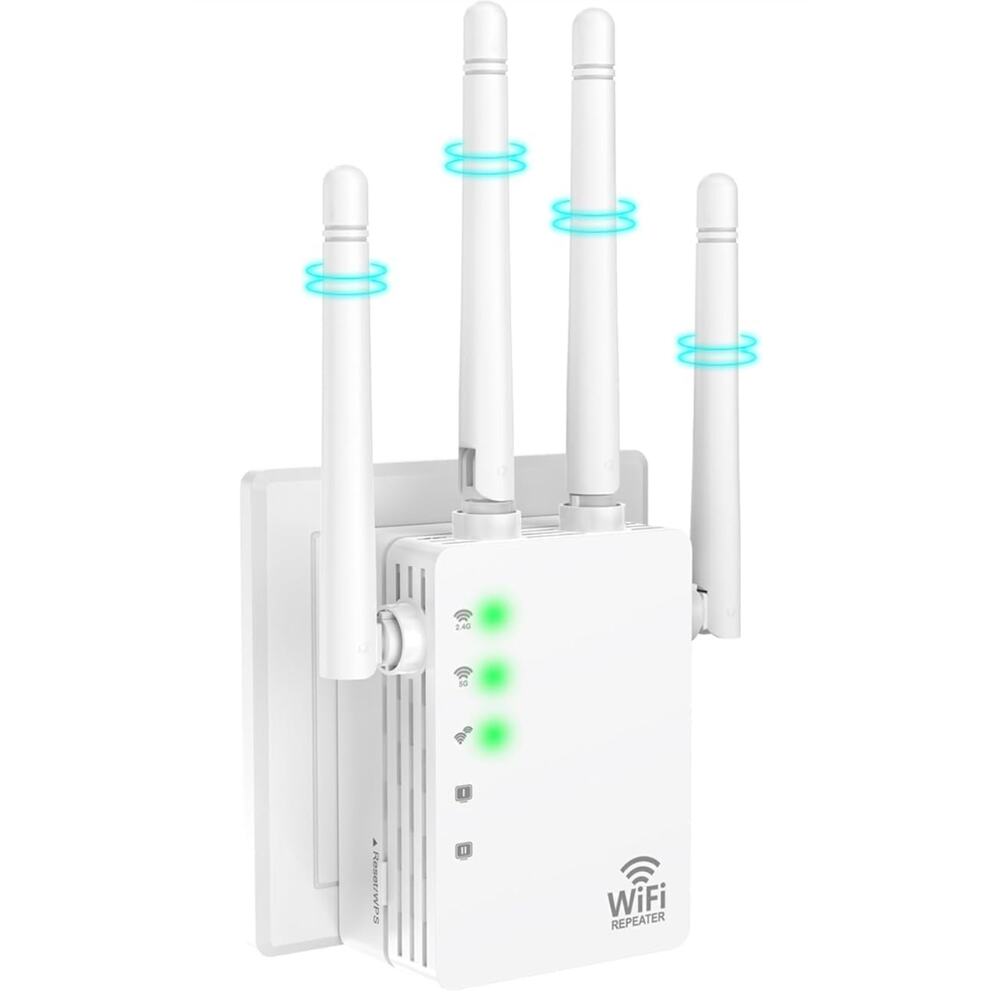 WiFi Extender Signal Booster - Dual Band 5.0G&2.4G, Covers‎ 12880 Sq.Ft